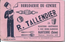 Horlogerie/ Bijouterie Orfévrerie/ R. Tallendier / Nanterre / Seine / Vers 1945-1955    BUV120 - H