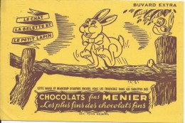 Chocolat Fins MENIER/ Le Chat La Belette Et Le Petit Lapin/Vers 1945-1955    BUV129 - Chocolade En Cacao
