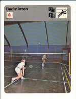 Fiche Illustrée Sport / Badminton  // IM 01-FICH-SPORT - Deportes