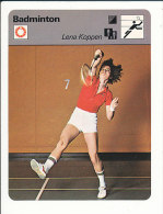 Fiche Illustrée Sport / Badminton / Lena Koppen  // IM 01-FICH-SPORT - Sports