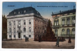 Allemagne- DUISBURG- Bismarckdenkmal Mit Duisburg-Ruhorter Bank-Cpa - Duisburg
