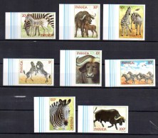 Rwanda 1984, Zèbres Et Buffles D’Afrique, 1218 / 1225** Non Dentelé - Neufs