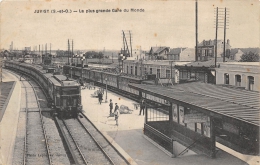 ESSONNE 91  JUVISY  LA PLUS GRANDE GARE DU MONDE   TRAIN  CACHET MILITAIRE - Juvisy-sur-Orge