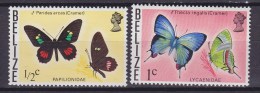 Belize 1974 Mi. 330-31 Schmetterling Butterfly Papillon MNH**/MH* - Belize (1973-...)