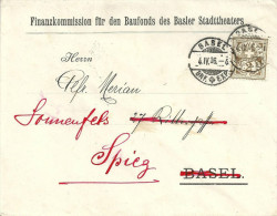 Motiv Brief  "Baufond Basler Stadttheater"        1906 - Lettres & Documents