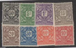 N283-  COTE D`IVOIRE / IVORY COAST . SCOTT #: J 9-16 .- MH  - CHIFRE TAXE A PERCEVOIR - Unused Stamps