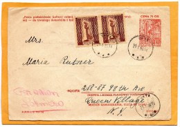 Poland 1956 Cover Mailed To USA - Lettres & Documents