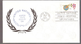 United Nations - EUPEX 1975 Euclid, Ohio - Postmarked United Nations Peace-Keeping Operations - Brieven En Documenten