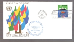 United Nations - WESPNEX 1975 White Plains, New York - Postmarked Honoring United Nations Correspondents - Covers & Documents