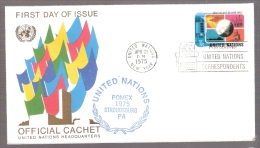 United Nations - POMEX 1975 Stroudsburg, Pennsylvania - Postmarked Honoring United Nations Correspondents - Covers & Documents