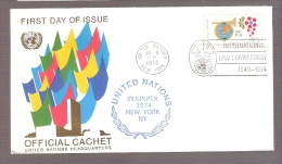 United Nations - INJUNPEX 1974 - New York, New York - Postmarked International Law Commission - Cartas & Documentos