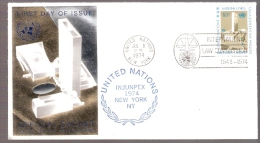 United Nations - INJUNPEX 1974 - New York, New York - Postmarked International Law Commission - Cartas & Documentos