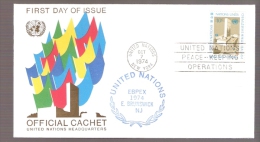 United Nations - EBPEX 1974 - E. Brunswick, New Jersey - Postmarked United Nations Peace-Keeping Operations - Covers & Documents