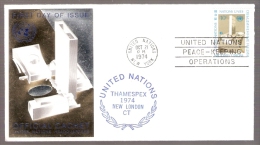 United Nations - THAMESPEX 1974 - New London, Connecticut- Postmarked United Nations Peace-Keeping Operations - Covers & Documents