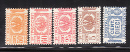 Italy 1927-39 Parcel Post Stamp 5v MNH - Postpaketten