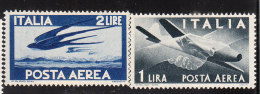 Italy 1945-47 Airplane 2v Used - Usati