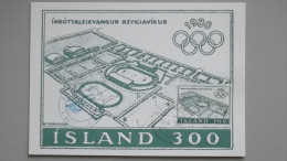 Island 555 YT 508 SG 589 FA 592 Maximumkarte MK/MC, SST NORDIA 1981, Olympische Sommerspiele, Moskau - Cartes-maximum