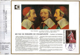 Feuillet Tirage Limité CEF 266 Oeuvre De Philipp De Champaigne Cardinal De Richelieu - Brieven En Documenten