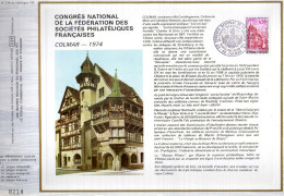 Feuillet Tirage Limité  CEF 276 Colmar Congrès Fédération Sociétés Philatéliques Françaises - Brieven En Documenten