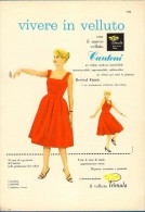 # ABITI VELLUTO CANTONI CASTELLANZA VARESE 1960s Advert Pubblicità Publicitè Reklame Suits Vetements Vestidos Anzugen - 1940-1970