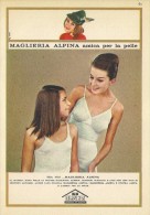 # MAGLIERIA ALPINA 1950s Advert Pubblicità Publicitè Reklame Underclothes Lingerie Ropa Intima Unterkleidung - Biancheria Intima