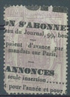 FRANCE - TIMBRE IMPERIAL JOURNEAUX 2 C. - USED/OBLIT. - Lot 9944 MANQUE 1 DENT - Journaux