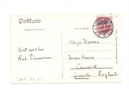 GOSLAR BRIEKMARKE  + POSTMARK GOSLAR KAISER WORTH TO DOWER HOUSE CANWICK LINCOLN LINCOLNSHIRE - Goslar