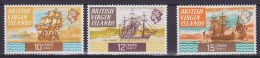 British Virgin Islands 1970 Mi. 210-12 X A 10-15 C Schiffe Ships "Formidable" "Nymph" & "Windsor Castle" Perf. 13½ MNH** - Britse Maagdeneilanden