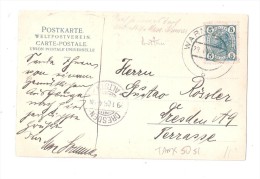 WARNSDORF - Burgbergwarte POSTMARK + DRESDEN POSTMARK Tschechische Republik Tschechien - Bohemen En Moravië