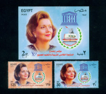 EGYPT / 2003 / SUZANNE MUBARAK / UNESCO / DISH / BOOK / CDS / MNH / VF - Nuovi