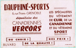 A1805 - BUVARD - DAUPHINE SPORTS - CANADIENNES VERCORS - GRENOBLE - Textilos & Vestidos