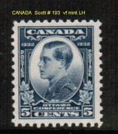 CANADA   Scott  # 193*  VF MINT LH - Neufs