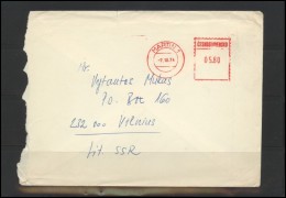 CZECHOSLOVAKIA Brief Postal History Envelope CS 063 Meter Mark Franking Machine - Briefe U. Dokumente