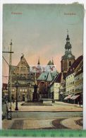 Eisleben, Marktplatz -1911-, Verlag : Karl Raschke, Eisleben, POSTKARTE Mit Frankatur, Mit Stempel  EISLEBEN 8.3.19 - Eisleben