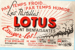 A1805 - BUVARD - Les Pastilles LOTUS - Ets La Spécialité ROCHEFORT S/MER - Koek & Snoep