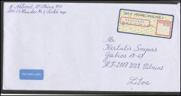 CZECH REPUBLIC Brief Postal History Envelope Air Mail CZ 018 ATM Automatic Stamps - Cartas & Documentos