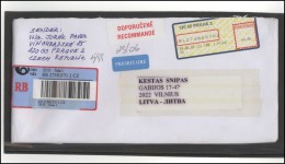 CZECH REPUBLIC Brief Postal History Envelope Air Mail CZ 019 ATM Automatic Stamps - Brieven En Documenten