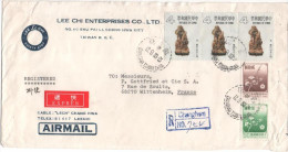 TAIWAN FORMOSE R.O.C. CHINA Lettre Brief Cover From Leechi  Enterprises Ltd > France EXPRES Registered - Storia Postale