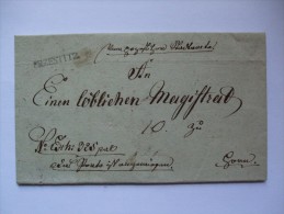 AUSTRIA 1838 ENTIRE WITH PRZESTITZ (PRESTICE BOHMEN) MARK - ...-1850 Prefilatelia