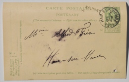 Carte Postale De NALINNES Vers M. Frère, Imprimeur à HAM-SUR-HEURE, 1905 - Ham-sur-Heure-Nalinnes