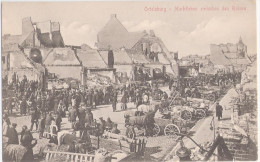 ORTELSBURG Markt Treiben Zwischen Ruinen Szczytno Feldpost Zusatz Stempel Aus Militärischen Gründen Verzögert 21.7.1915 - Ostpreussen