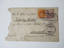 Schweiz 1885 MiF Nach Arnstadt / Thüringen. 4 Stempel - Lettres & Documents