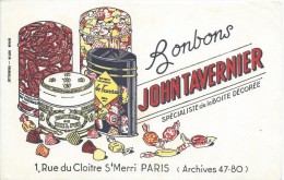Bonbons / John Tavernier/ Rue Du Cloitre St Merry/Paris /vers 1945-1955     BUV139 - Cake & Candy