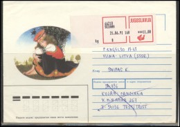 YUGOSLAVIA Brief Postal History Envelope YU 030 ATM Automatic Stamps - Covers & Documents