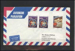 YUGOSLAVIA Brief Postal History Envelope Air Mail YU 032 Volleyballl Architecture Stamp Day - Briefe U. Dokumente