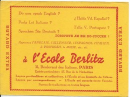 Ecole / BERLITZ/Apprerntissage Des Langues étrangéres/Paris  /vers 1945-1955     BUV145 - E