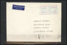 YUGOSLAVIA Brief Postal History Envelope Air Mail YU 053 ATM Automatic Stamps - Cartas & Documentos