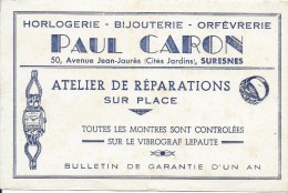 Horlogerie / Bijouterie : Orfévrerie/ Paul Caron / Suresnes / Vers 1945-1955     BUV158 - H
