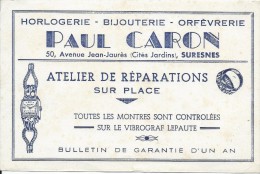 Horlogerie / Bijouterie : Orfévrerie/ Paul Caron / Suresnes / Vers 1945-1955     BUV158 - H