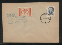 POLAND 1959 SCARCE SCOUTS MAIL COVER TRZCIEL WIELKOPOLSKA REGION LAS 59 CINDERELLA SCOUTS SCOUTING - Cartas & Documentos